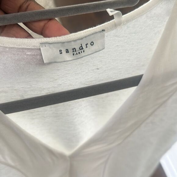 Sandro Paris Linen & Silk Sleeveless Top 2=M - Picture 3 of 9